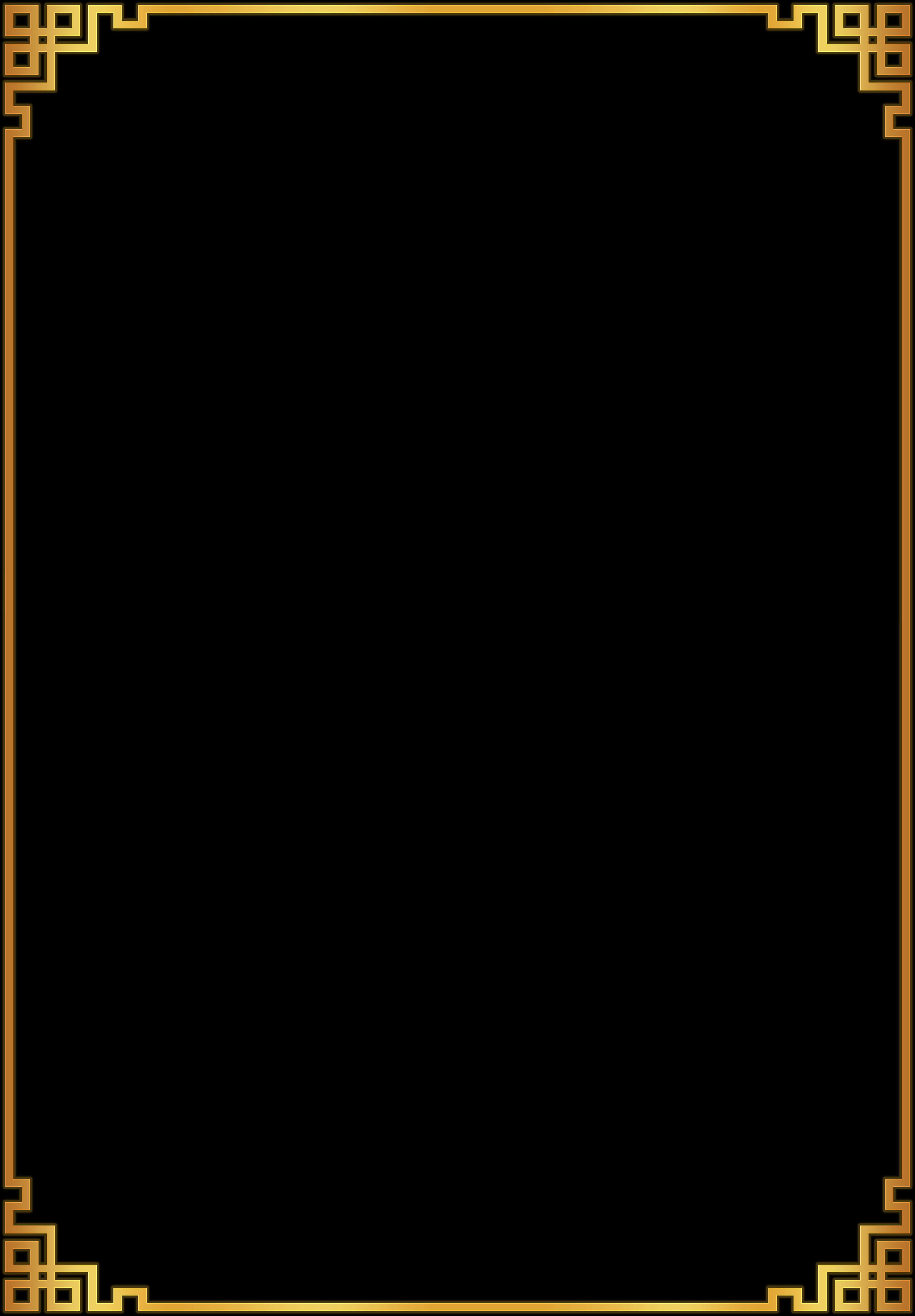 Elegant Black Gold Certificate Border PNG Image