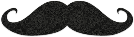 Elegant Black Moustache Design PNG Image