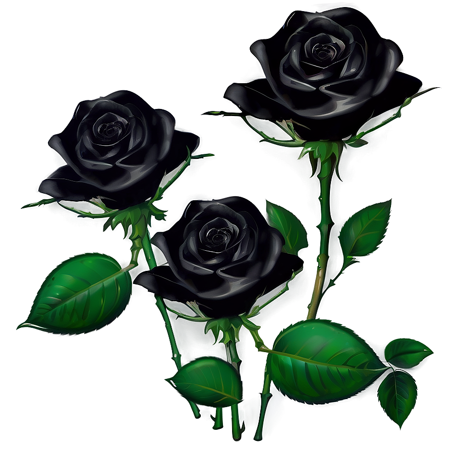 Elegant Black Roses Png 56 PNG Image