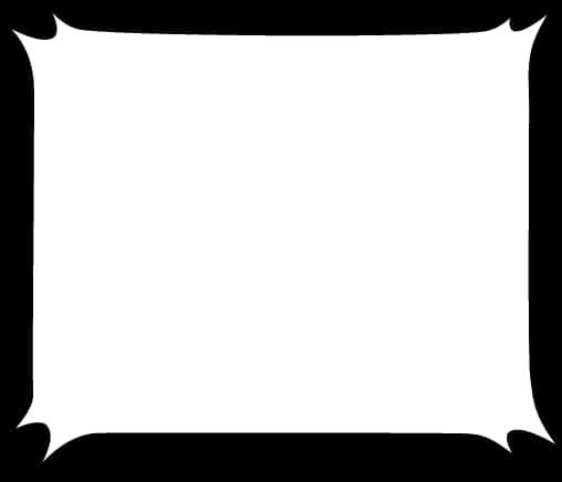 Elegant Black Scroll Corner Frame PNG Image