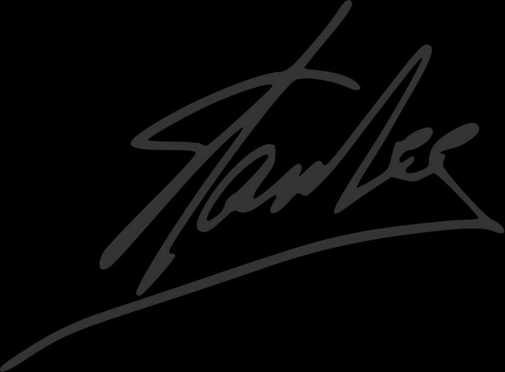 Elegant Black Signature PNG Image