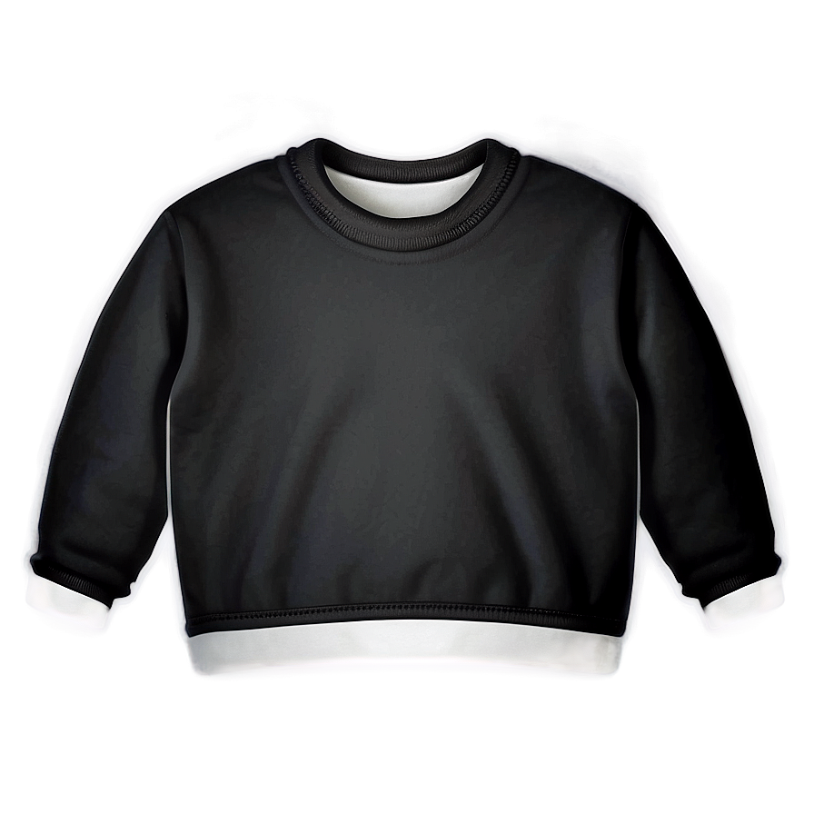 Elegant Black Sweatshirt For Dressing Up Png 06272024 PNG Image