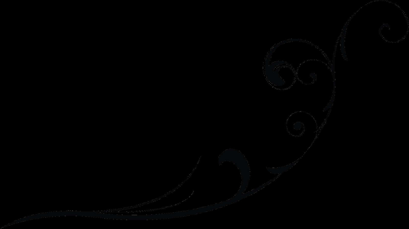 Elegant Black Swirl Design PNG Image