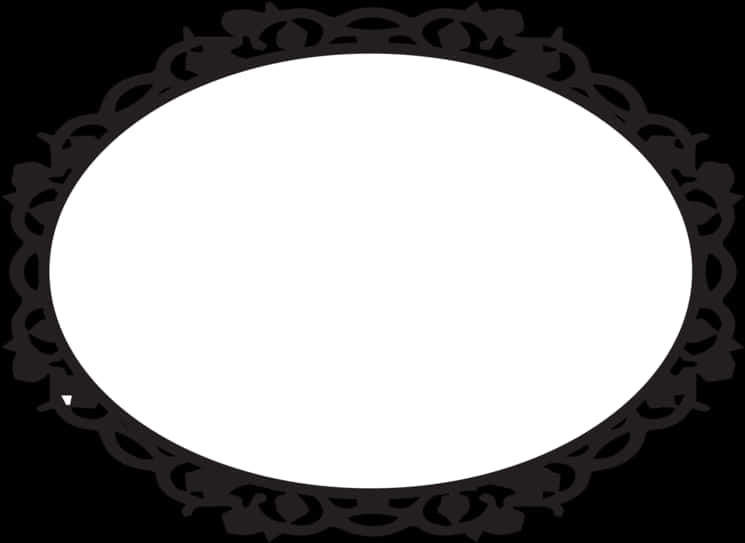 Elegant Black Vintage Frame PNG Image