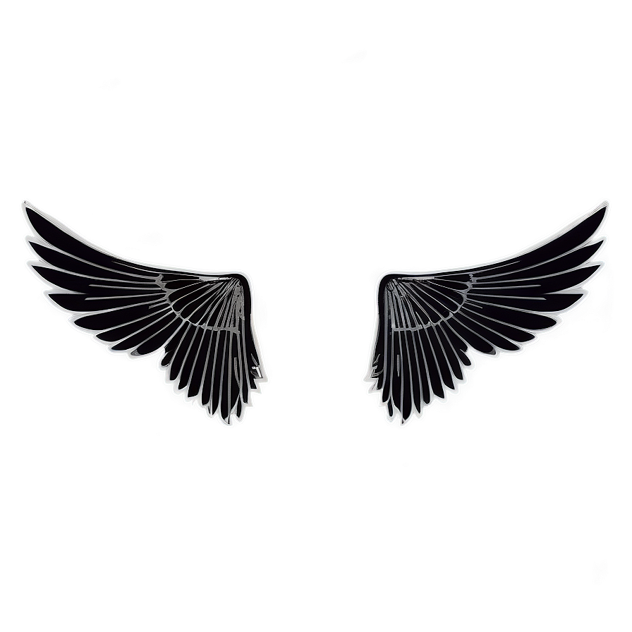 Elegant Black Wings Illustration Png Cgs PNG Image