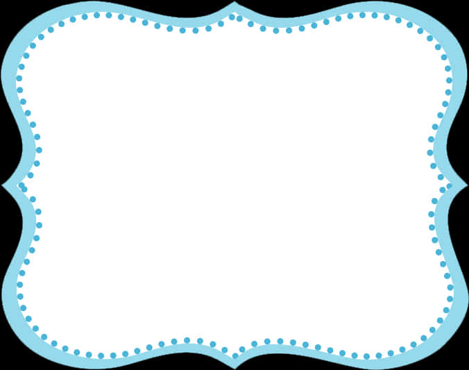 Elegant Blue Dotted Frame PNG Image