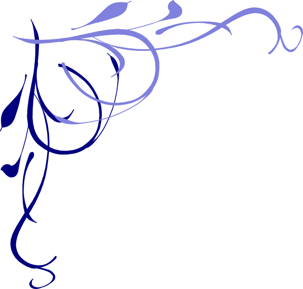 Elegant_ Blue_ Floral_ Corner_ Design.png PNG Image