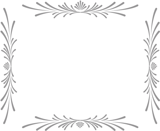 Elegant Blue Floral Frame Design PNG Image