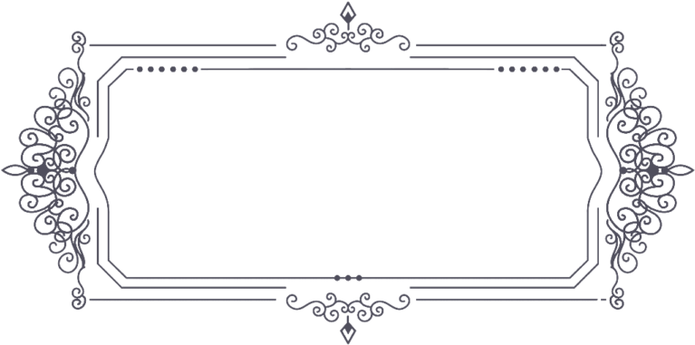 Elegant Blue Floral Ornament Frame Vector PNG Image