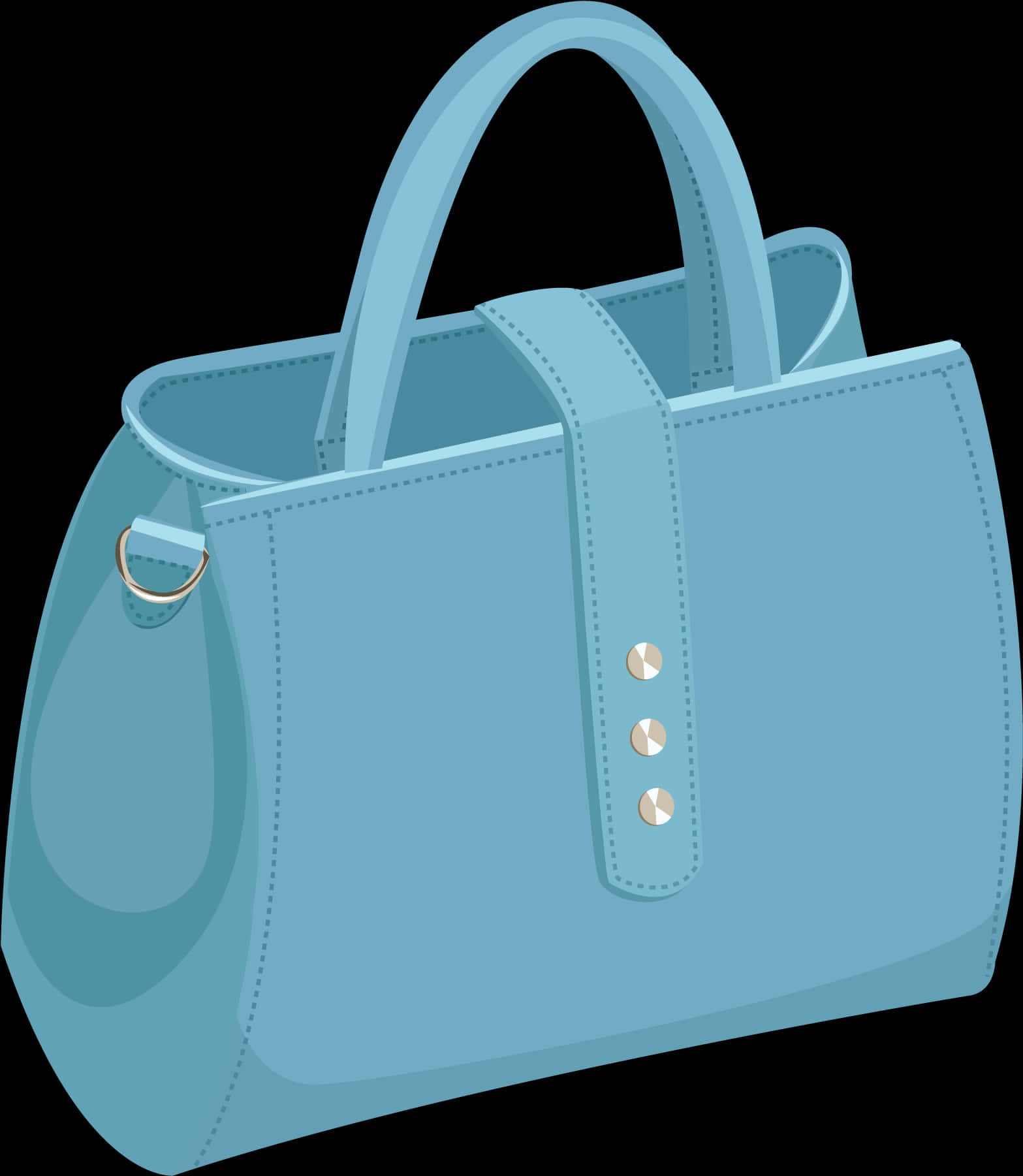 Elegant Blue Ladies Handbag Illustration PNG Image