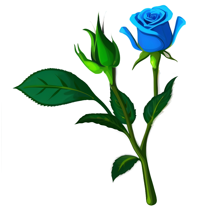 Elegant Blue Rose Png Qua54 PNG Image