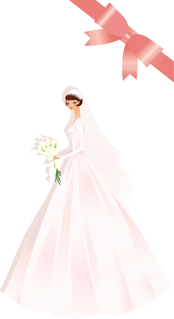 Elegant Bride Illustration.png PNG Image