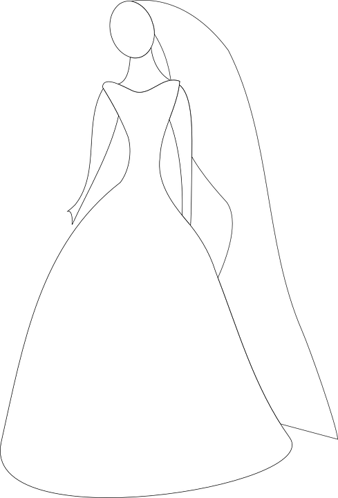 Elegant Bride Silhouette PNG Image