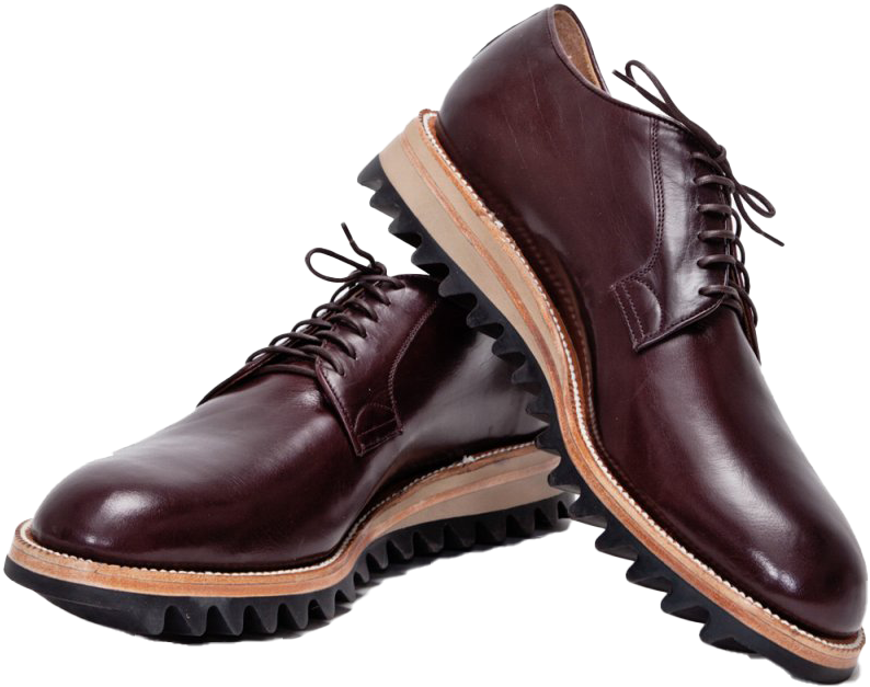 Elegant Brown Leather Dress Shoes PNG Image