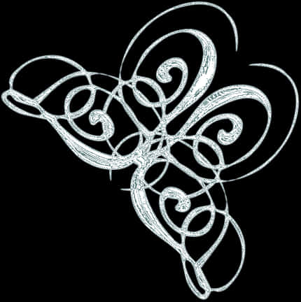 Elegant Butterfly Corner Design PNG Image