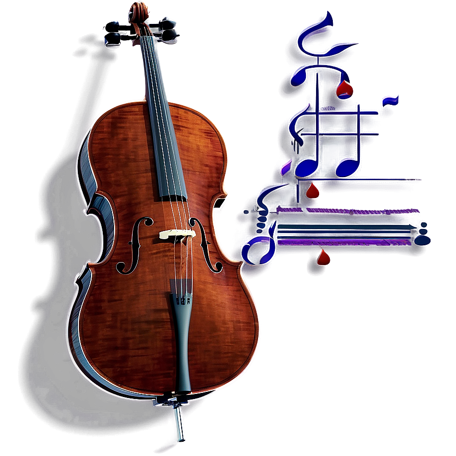 Elegant Cello Design Png 75 PNG Image