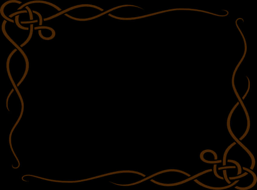 Elegant Celtic Knot Border Frame PNG Image