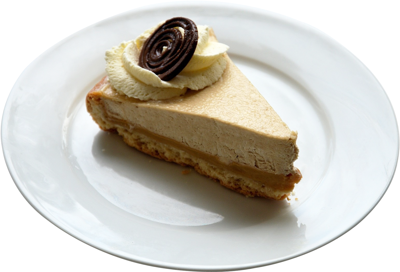 Elegant Cheesecake Slice PNG Image