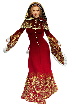 Elegant Christmas Costume PNG Image