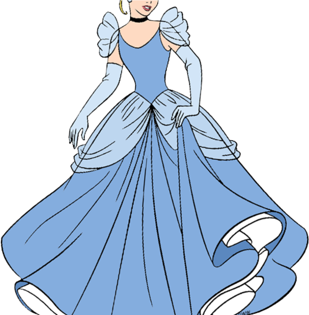 Elegant Cinderella Ballgown Illustration PNG Image