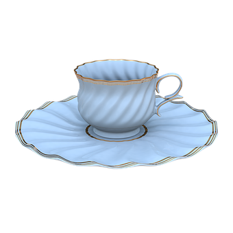 Elegant Coffee Cupand Saucer PNG Image