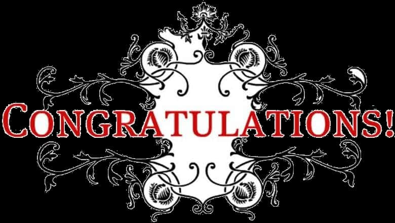 Elegant Congratulations Graphic PNG Image