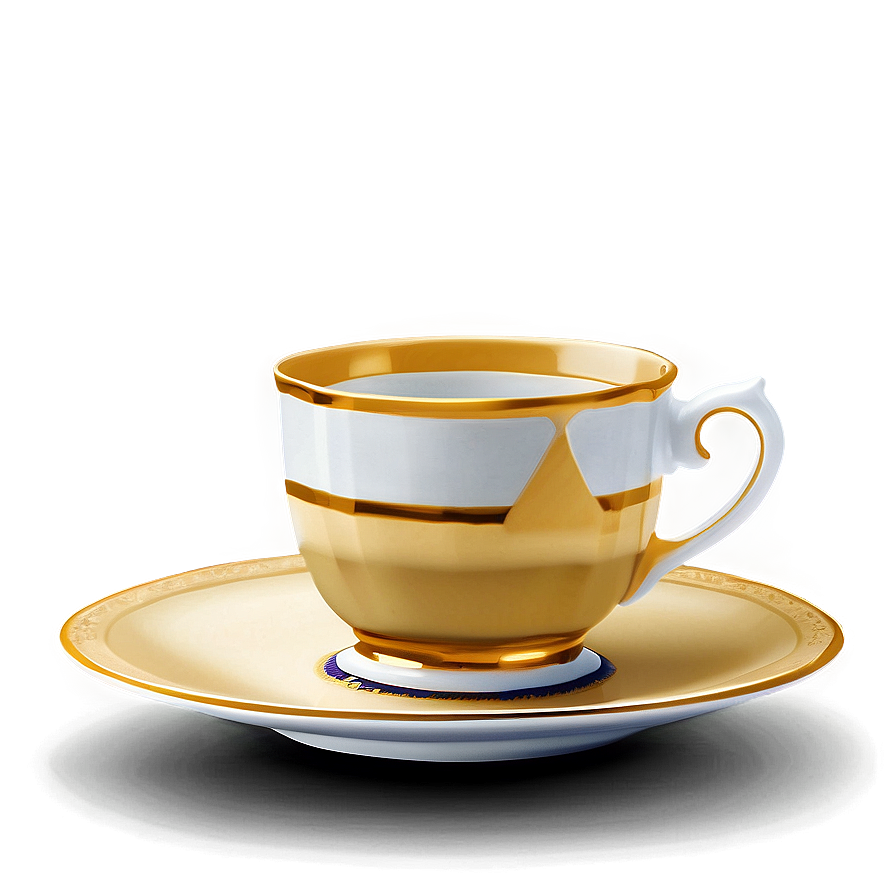 Elegant Cup And Saucer Png Ftj PNG Image