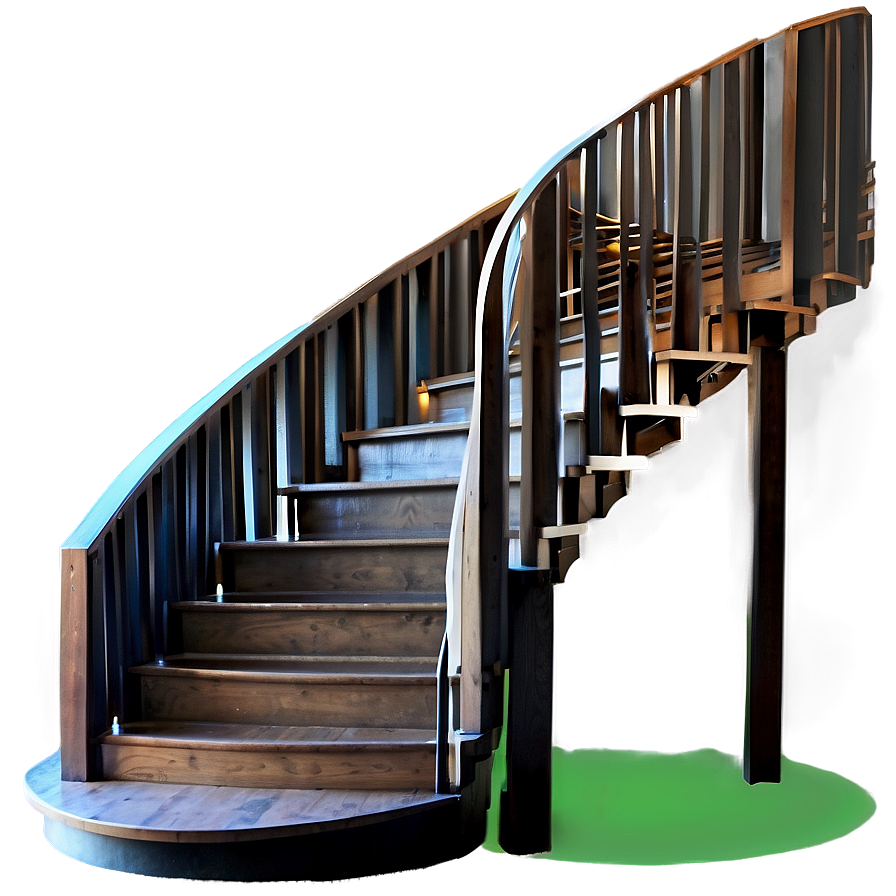 Elegant Curved Staircase Png 05242024 PNG Image