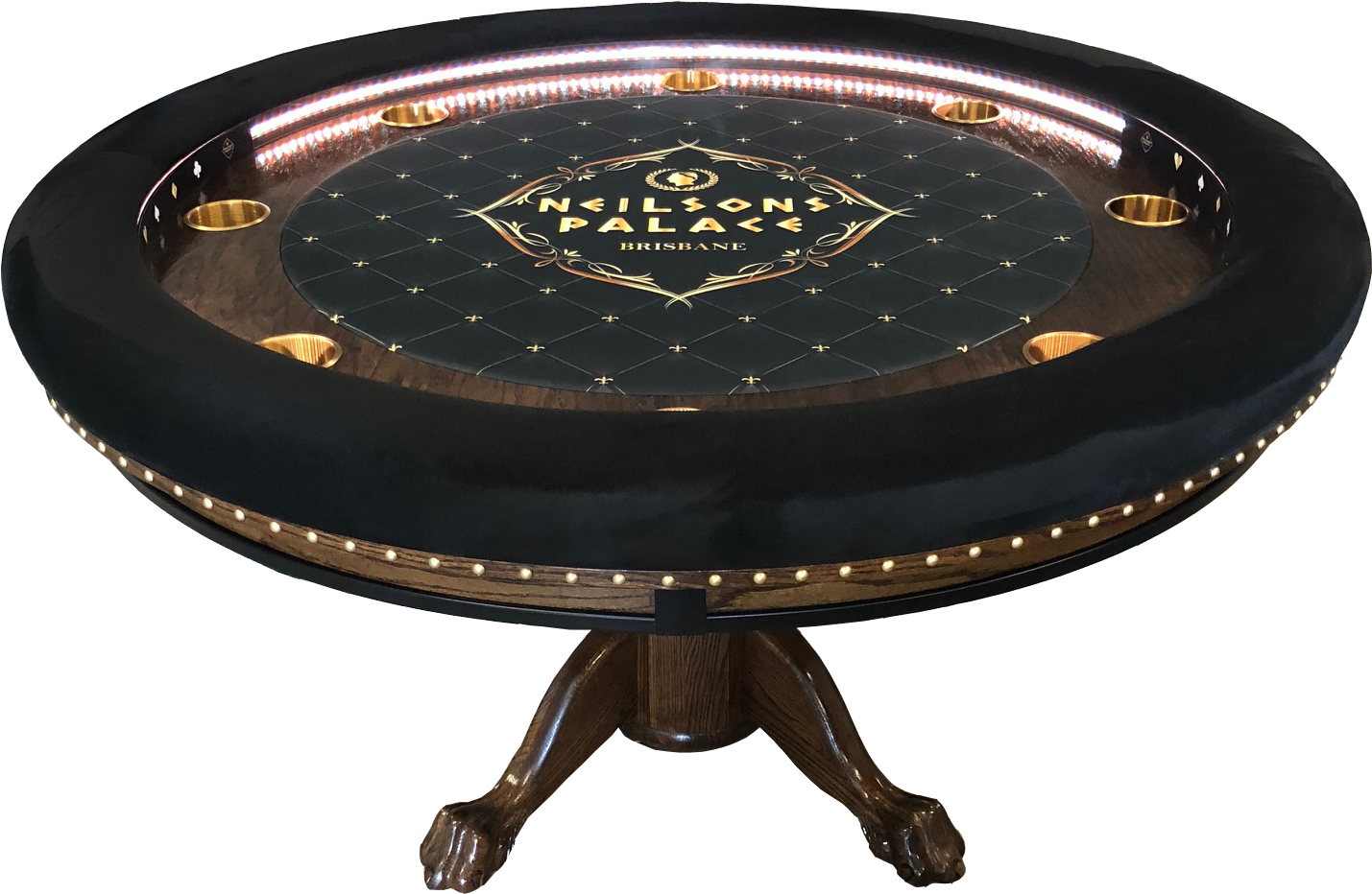 Elegant Custom Poker Table PNG Image