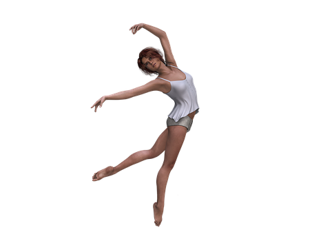 Elegant Dance Pose Black Background PNG Image