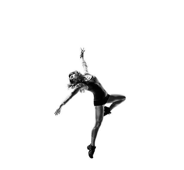 Elegant Dance Pose Monochrome PNG Image