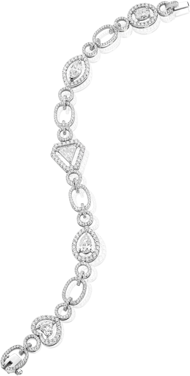 Elegant Diamond Bracelet Design PNG Image