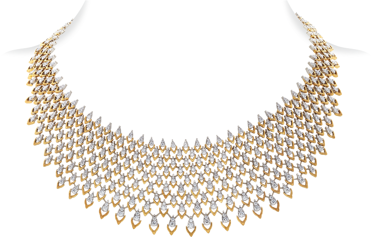 Elegant Diamond Choker Necklace PNG Image