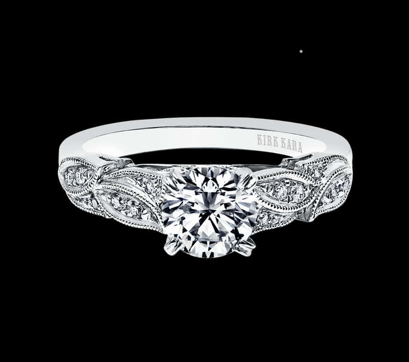 Elegant Diamond Engagement Ring PNG Image