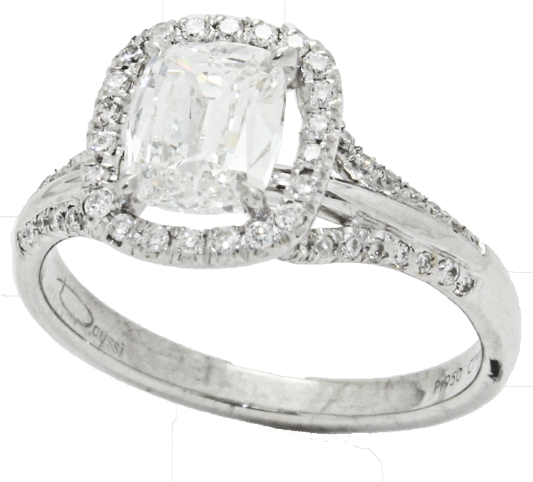 Elegant Diamond Engagement Ring Clipart PNG Image