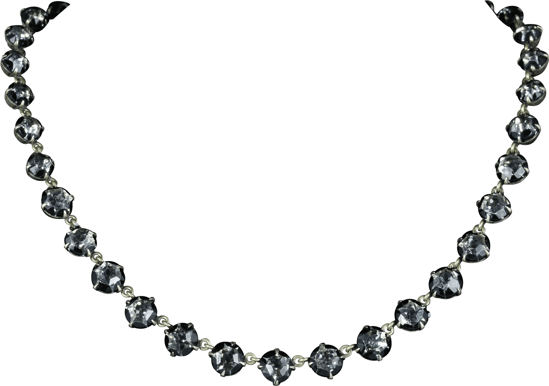 Elegant Diamond Necklace PNG Image