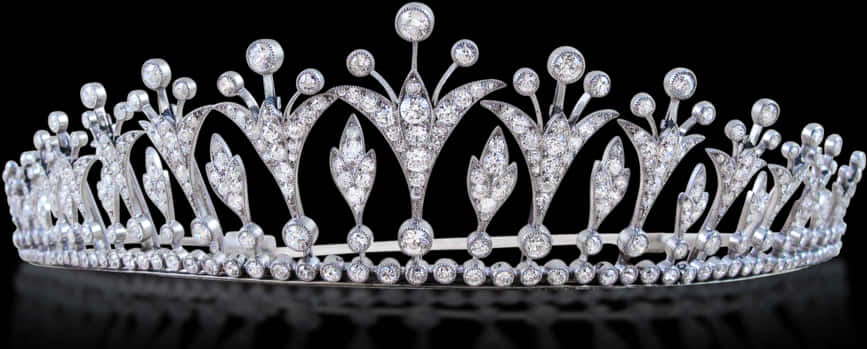 Elegant Diamond Princess Crown PNG Image