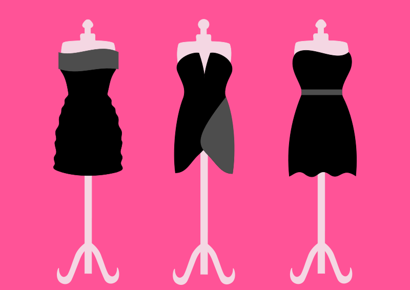 Elegant Dress Designs Vector PNG Image