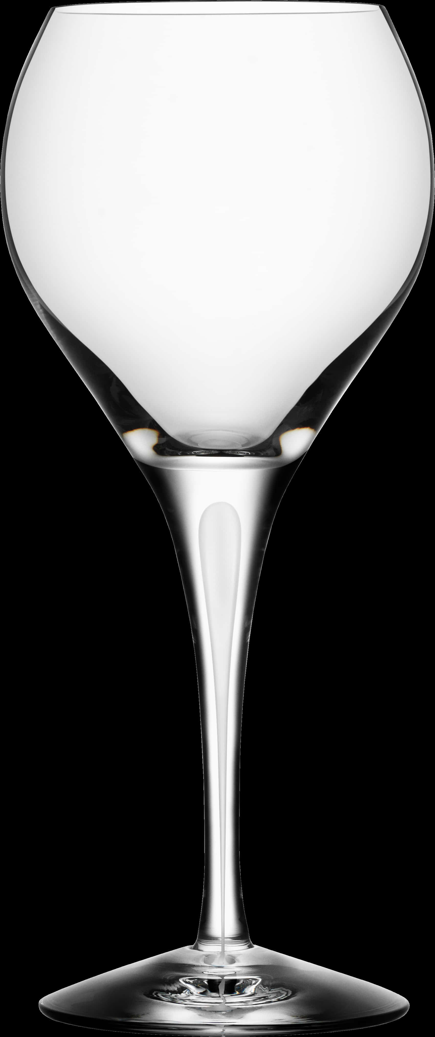 Elegant Empty Wine Glass PNG Image