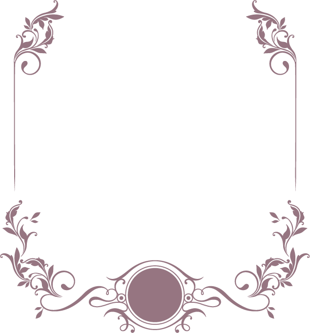 Elegant Floral Border Design PNG Image