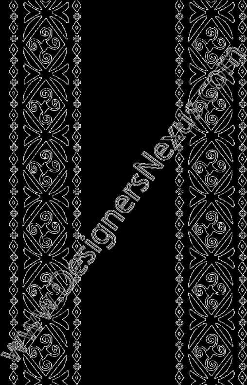 Elegant Floral Border Design PNG Image