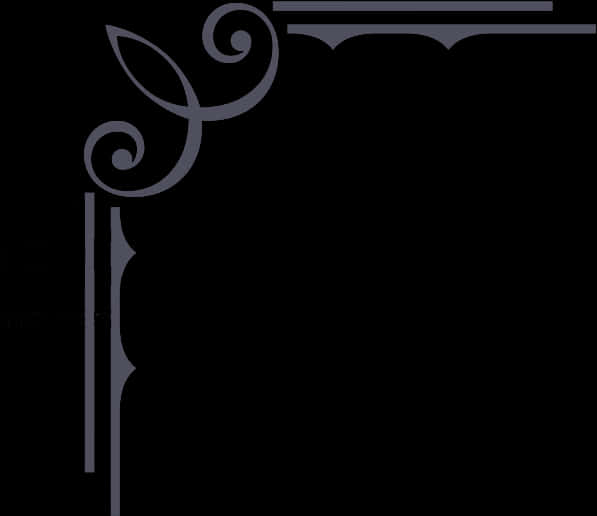 Elegant Floral Border Design PNG Image