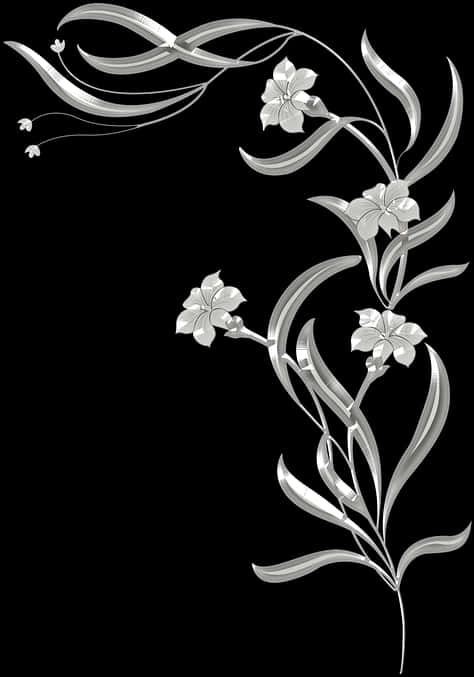 Elegant_ Floral_ Border_ Design PNG Image