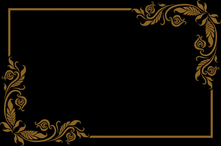 Elegant Floral Border Design PNG Image