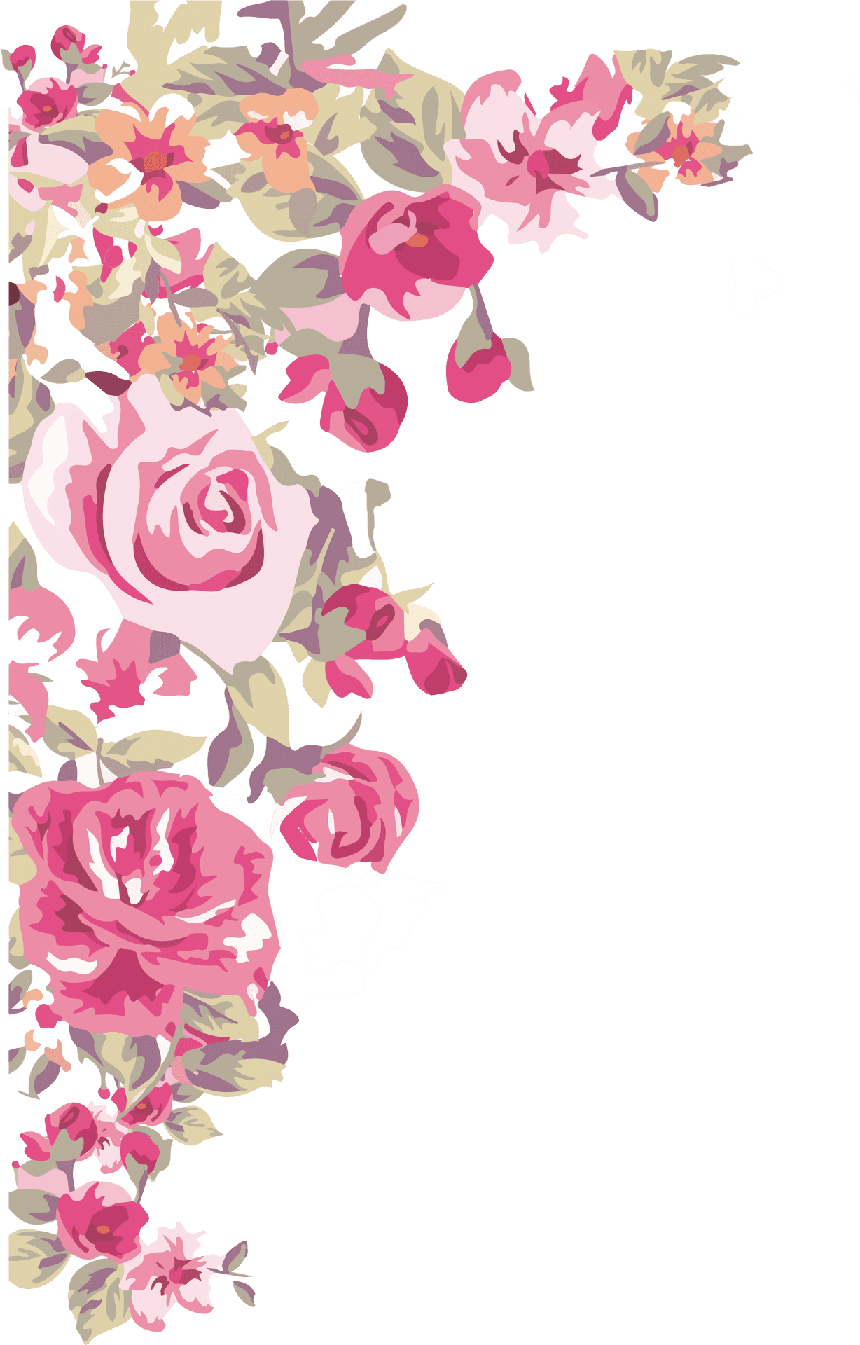 Elegant Floral Corner Design.png PNG Image