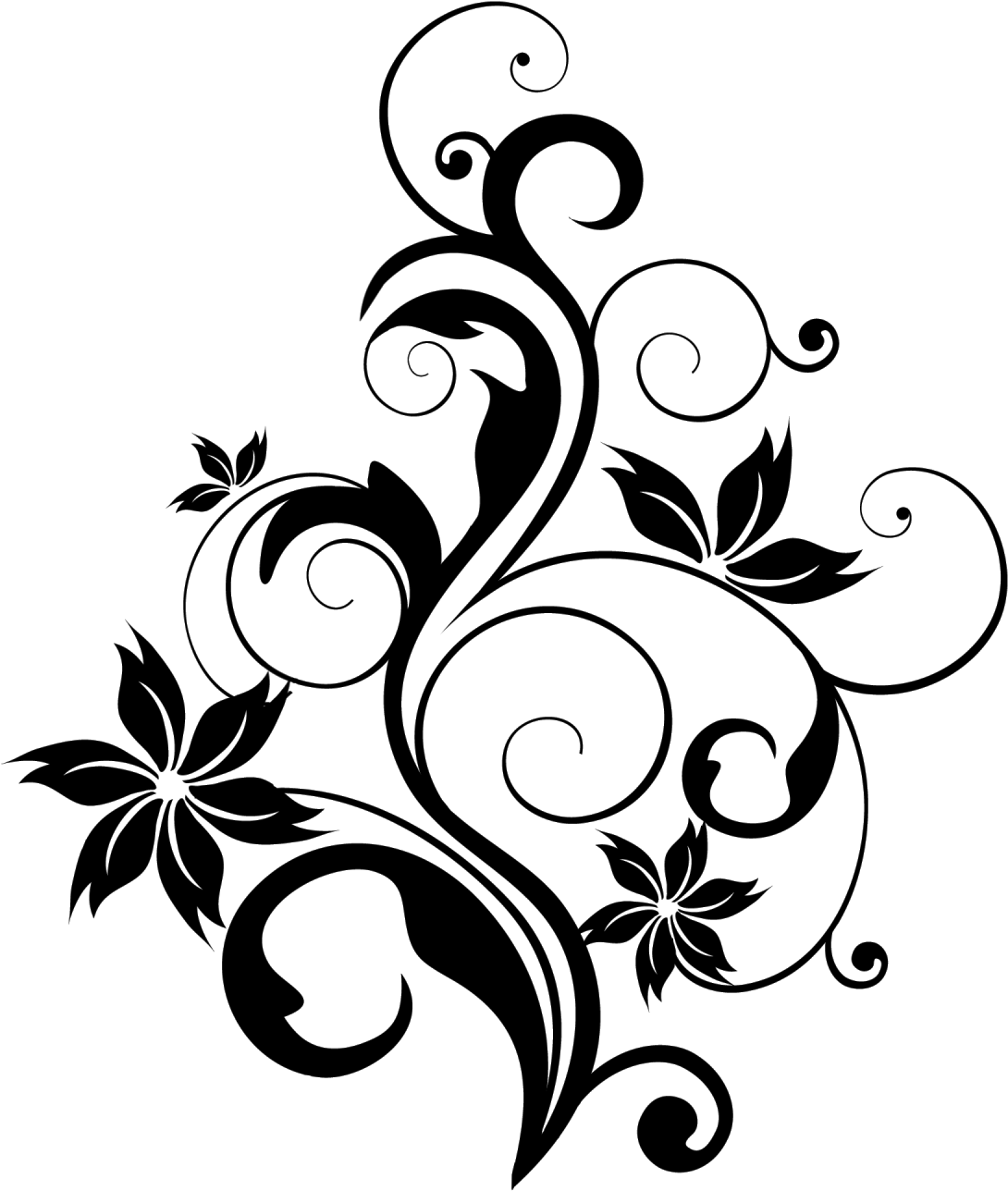 Elegant Floral Design Vector PNG Image