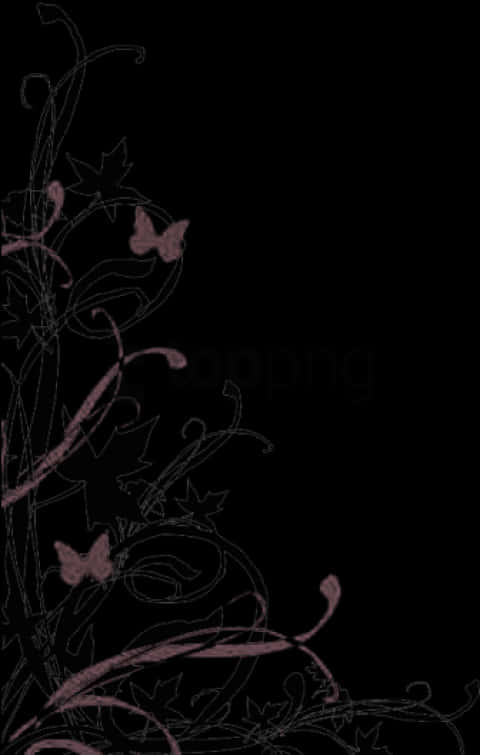 Elegant Floral Design Wedding Card Background PNG Image