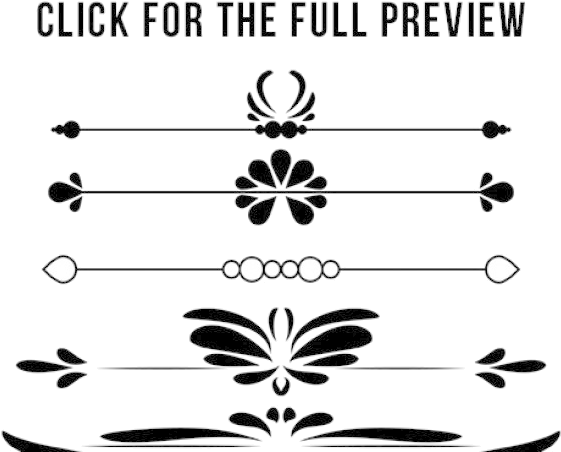 Elegant Floral Dividers Vector PNG Image