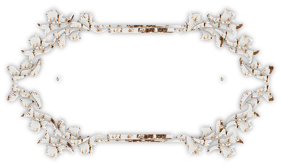 Elegant Floral Frame Design PNG Image