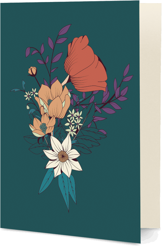 Elegant Floral Illustration Artwork PNG Image